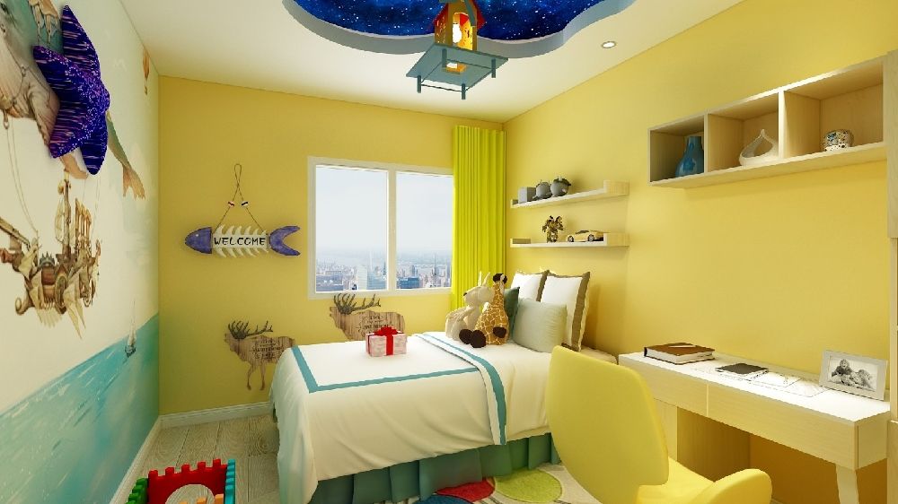 儿童房原来可以这样设计,选对颜色,让孩子有个快乐天地