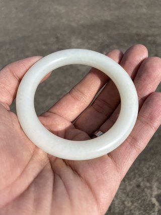 和田玉籽料|一级白玉手镯