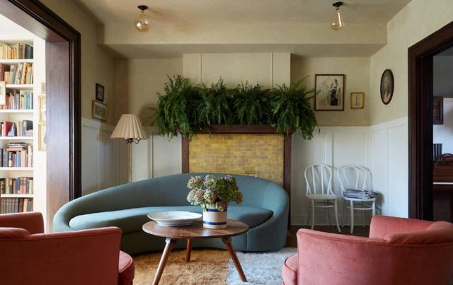 老式复古韵味的家,现代家具,壁炉墙裙,喜欢阳台做书房