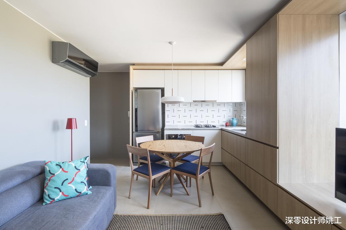 如此有限的面积下,43㎡客餐厨卧卫还能样样齐全,属实难得