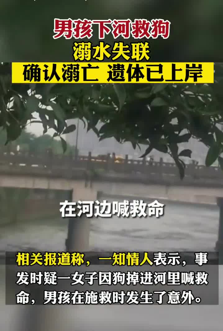 女子因宠物狗掉水里喊救命,不知情男子下河救人溺水失联