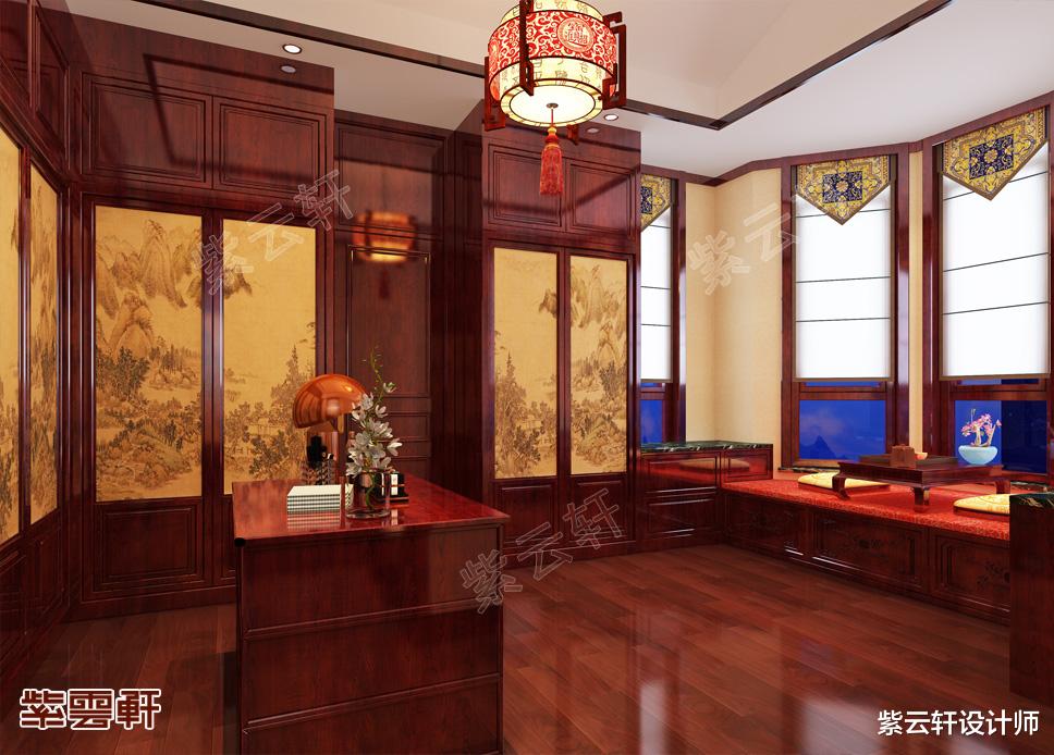 中式装修别墅,东方古典美与时代的融合,伴着笔墨书香的生动儒雅