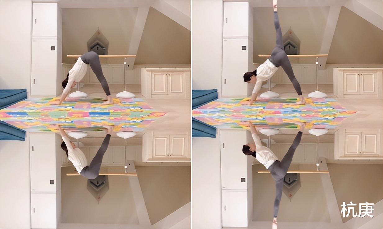 左小青|左小青练瑜伽高难度转体!网友: 女神