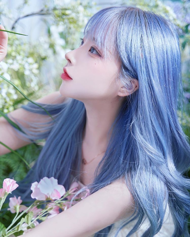 吴智恩 各种髮色都合适！韩国冰山美女《吴智恩》冷色调髮色精灵感爆棚！