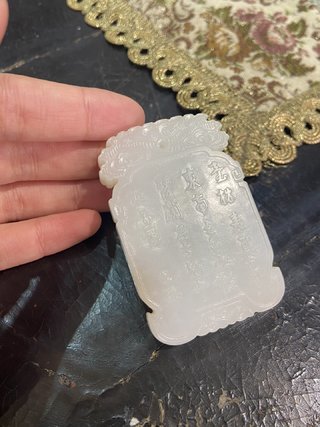 鸳鸯|和田白玉籽料鸳鸯图文玩牌