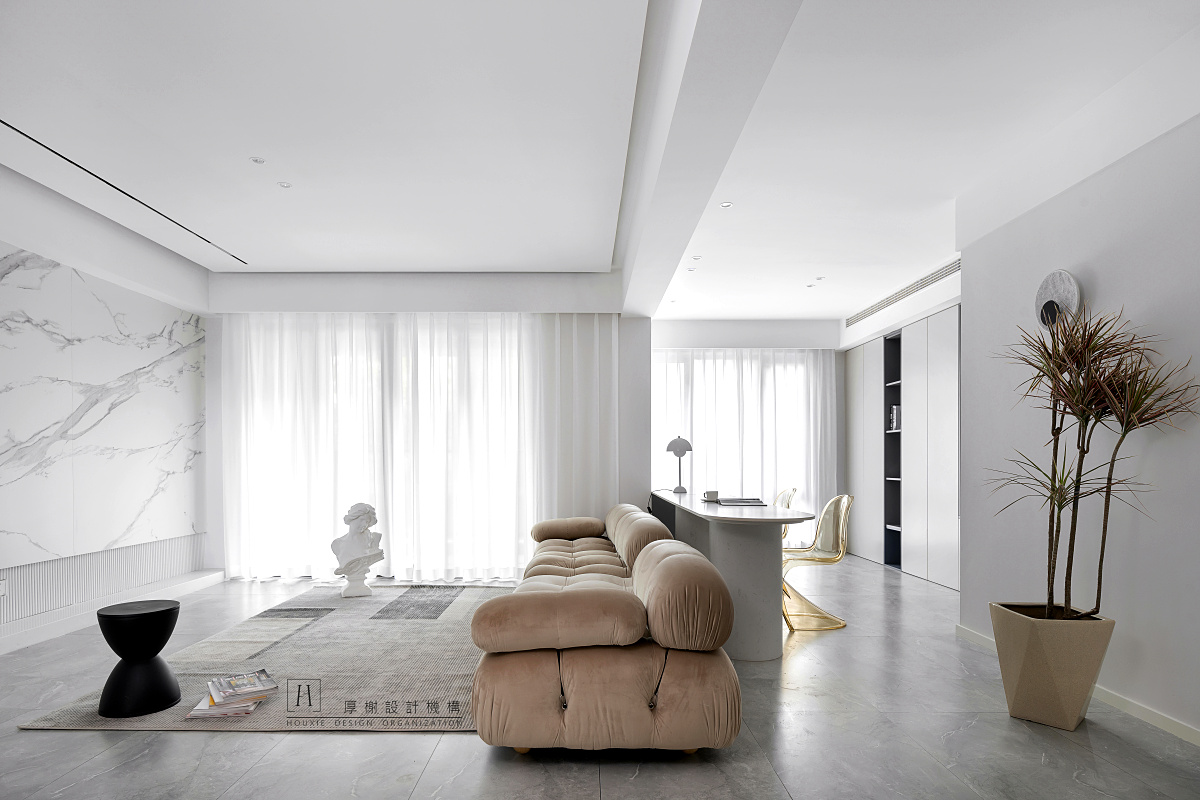 厚榭作品:越纯粹越高级,龙湖开元晶蓝115㎡现代风