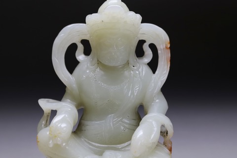 和田玉籽料|和田玉籽料“枣红皮 北方多闻天王