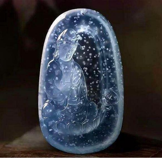 翡翠|翠轩一品-雪花点点,木那至尊