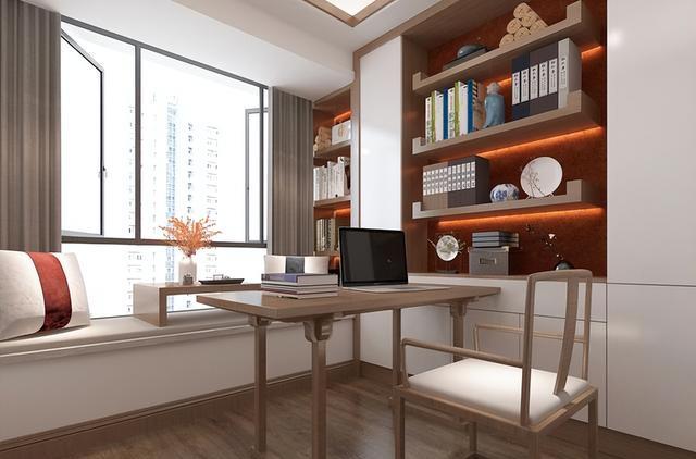 不拘泥于传统装修布局，这对夫妻果断把客厅改“书房”，功能好用