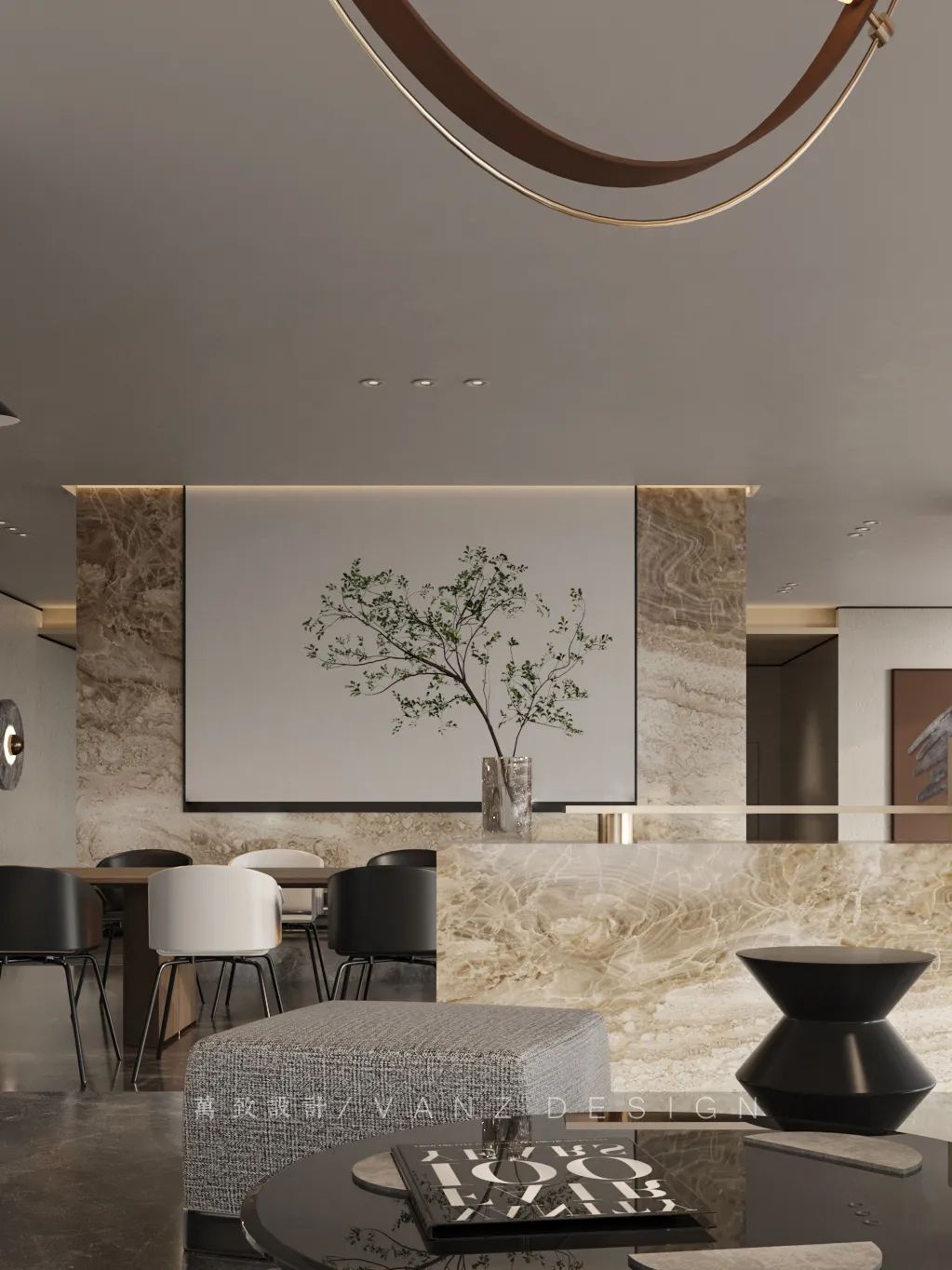 220㎡董事长私人轻奢办公会所设计,成功者心之所向