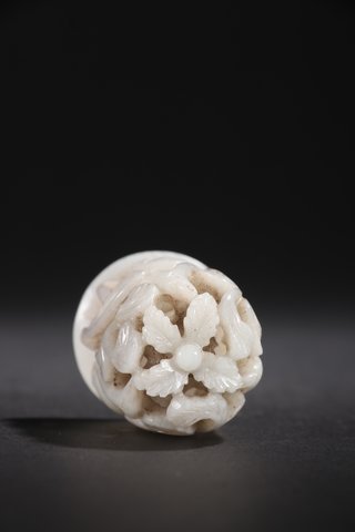 |清-和田玉一品清廉帽顶