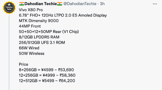 vivo x|vivo再亮剑，X80 Pro将于3月发布：天玑9000+曲面屏+顶级拍照！