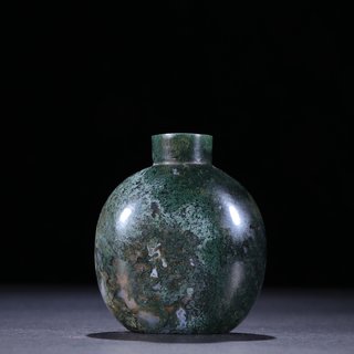 鼻烟壶|旧藏【老玛瑙 草沁 鼻烟壶】