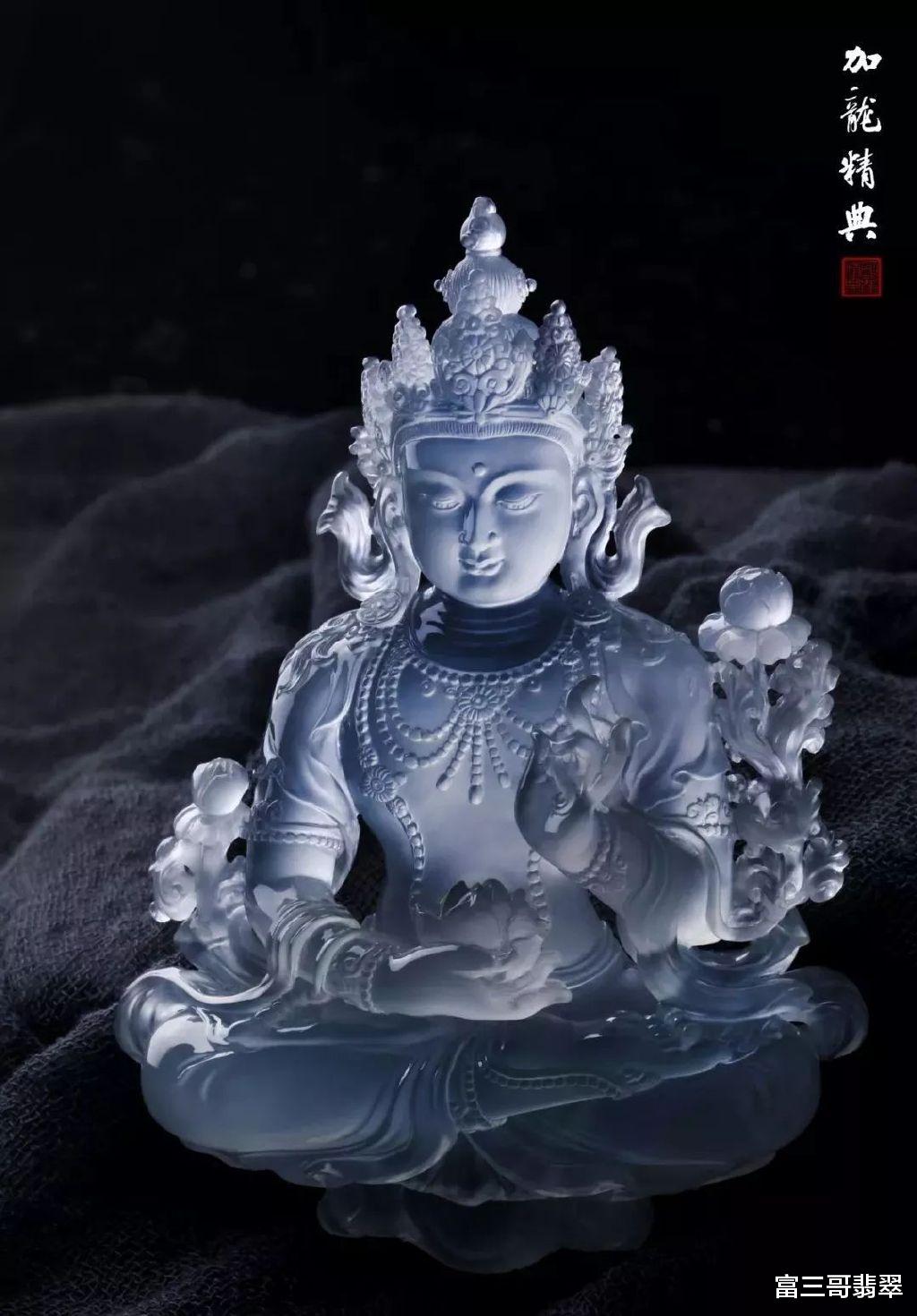 |玉赏 ▏美到窒息！加龙高端翡翠佛造像，看完心静了