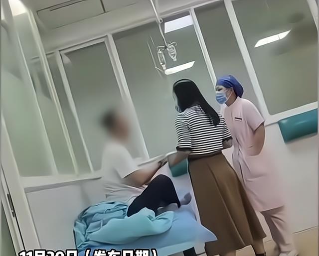广东：男子在医院打骂妻子，妻子不吭声也不躲闪，护士劝架被误伤