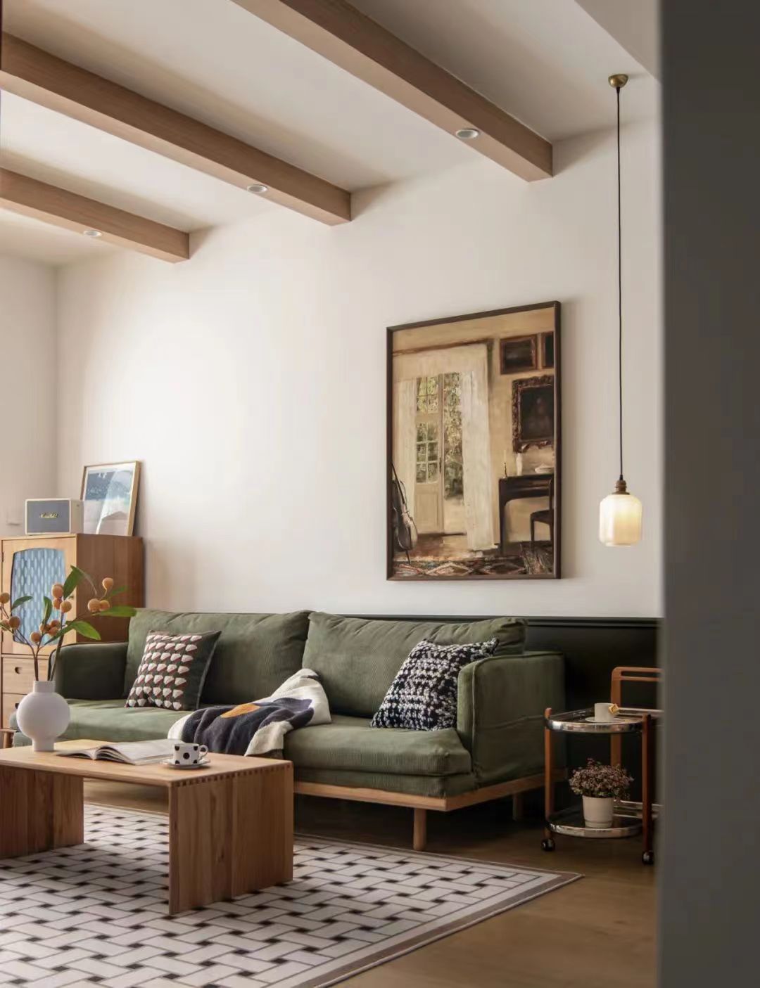 113㎡复古风三居室,怀旧温馨的格调,那么美好。