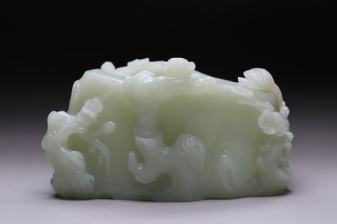 翡翠|和田玉籽料“喜上眉梢 水盂”