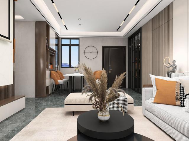 浙江夫妻的新房火了，坚持全屋铺灰色陶瓷大板，高级感藏不住！