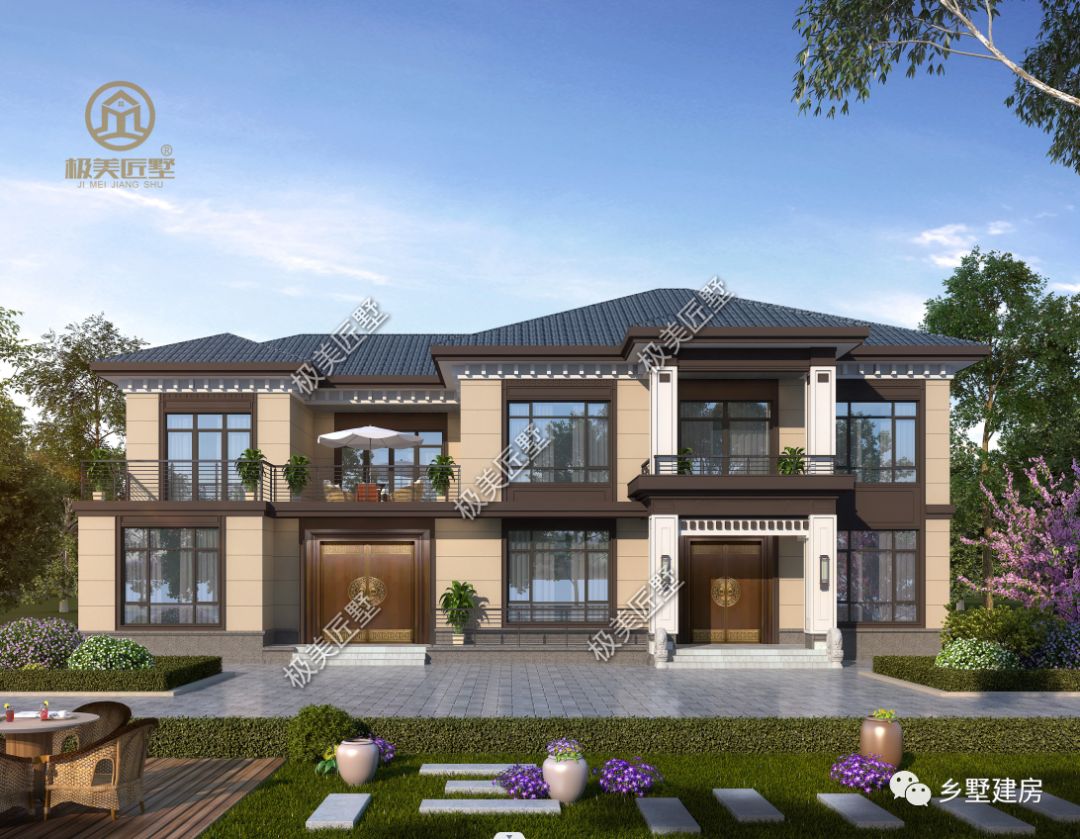 想要满足两代人的审美,那就建个新中式别墅吧,既古典又时尚