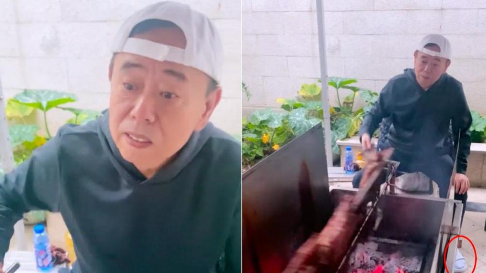 亚马逊|65岁潘长江在家生火烤全羊，神采奕奕精神头饱满，表情搞怪又幽默