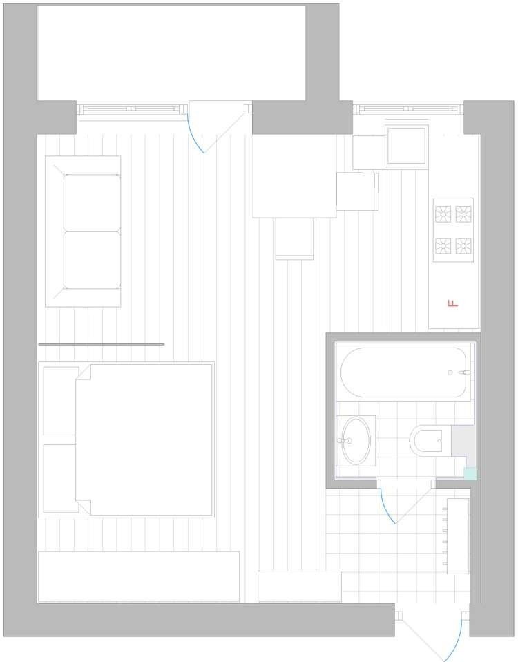 58岁夫妻住34㎡小屋,卧室个客厅用帘子阻隔,那叫一个高级