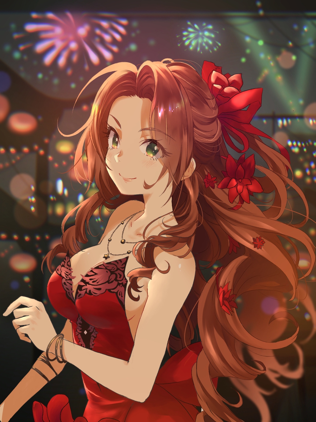 羽生结弦|【动漫壁纸】恬静温柔的卖花姑娘？《最终幻想7》爱丽丝壁纸特辑