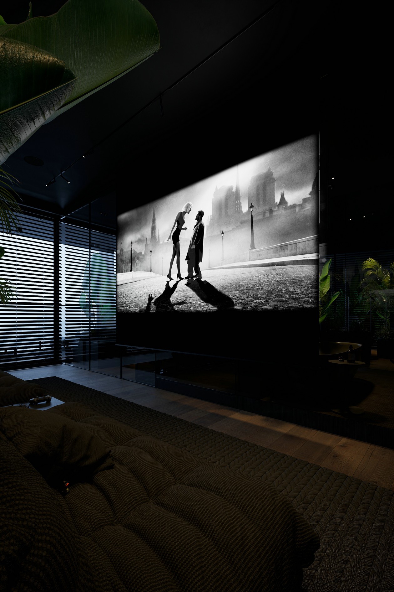 HOUSE 设计 | 黑色+绿植+通透主义+彩光源