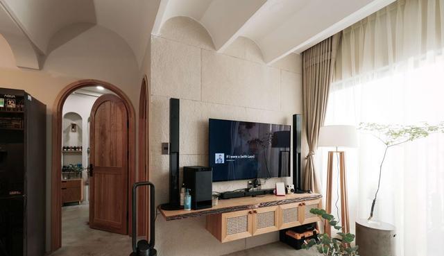 64公寓,拱形吊顶,餐厅打造阅读区,独居也能如此有仪式感