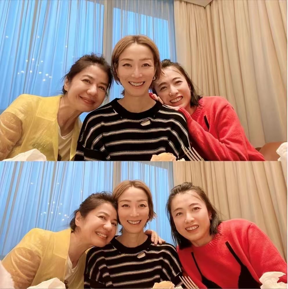 钟楚红|港圈顶流聚会！62岁钟楚红穿衬衫站C位美貌开挂，古天乐黑皮抢眼