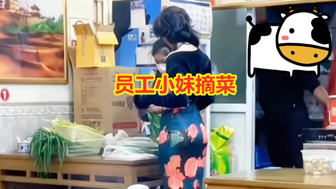 打工妹工作时心血来潮，穿着清凉开始热舞，老板娘偷瞄后厨的反应