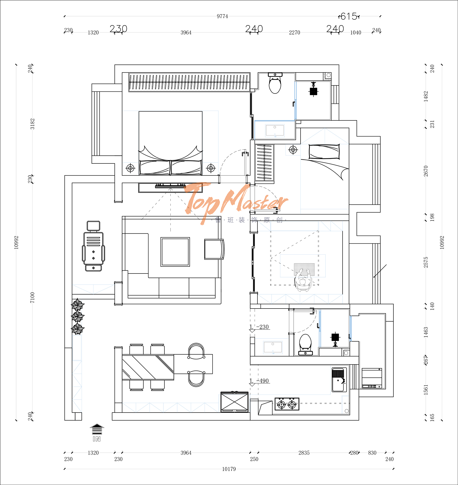 【鲁班装饰】花样年.好未来104m2轻奢风格 华丽的格调