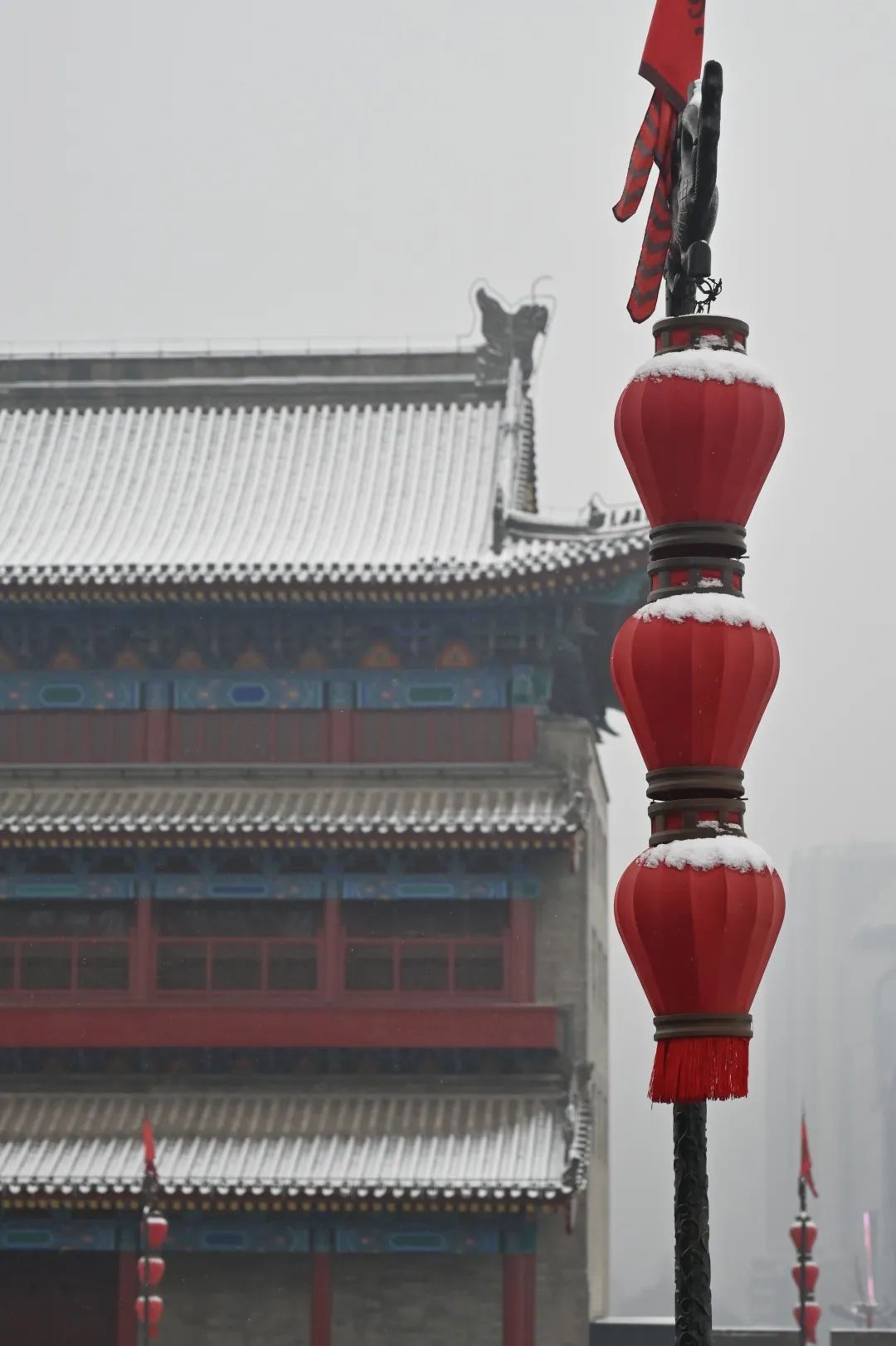 云南|二十四节气小雪感受西安古城墙之美景