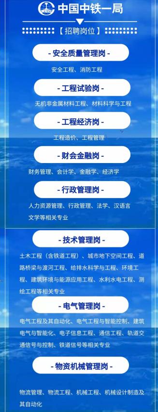 招聘|“中铁一局”开始招聘了，薪资待遇很可观，还有提供安家费！