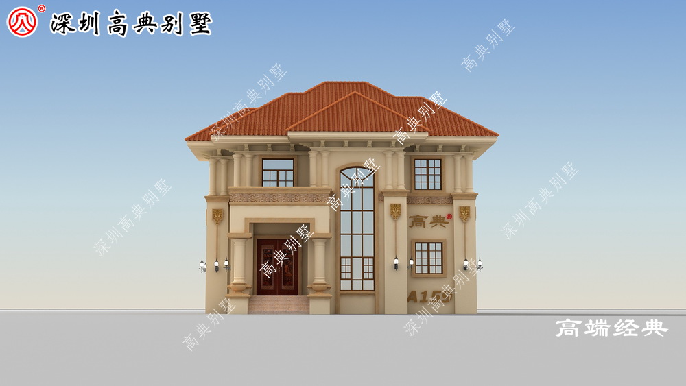 姜黄色图案装饰,为整个别墅增添色彩,视觉效果非常温馨