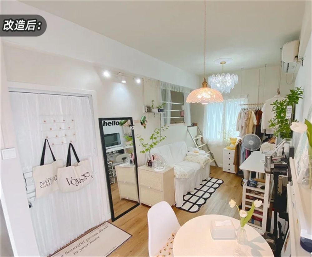 广东姑娘自己动手,装修22㎡一居室“老破小”,改造前后差别太大