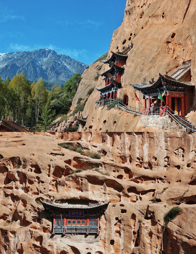 马蹄寺|张掖境内的小众景点，始建于东晋时期，是绝壁悬崖上的一方圣地