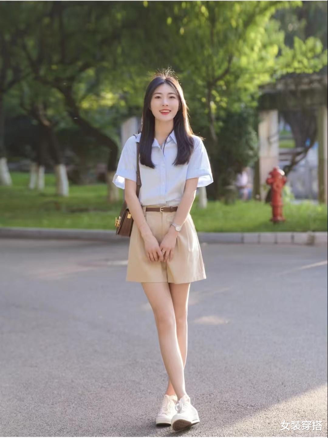 衬衫加短裤怎样搭配好看