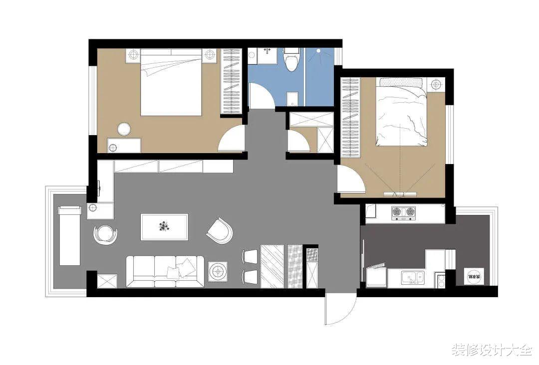 76平小户型坚持只刷漆不造型,全屋反而大气倍增,太漂亮了!