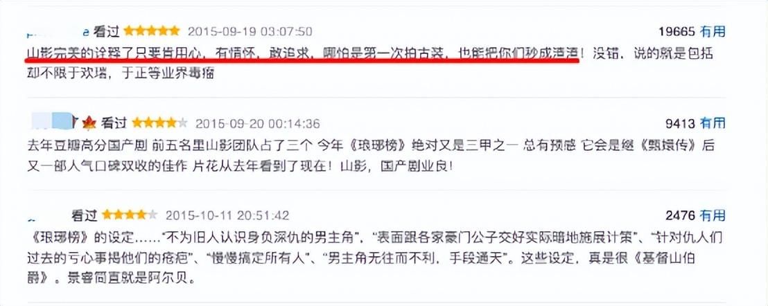 甄嬛传|4部古装剧,《琅琊榜》《甄嬛传》拿不到第1,第4部15年无法超越