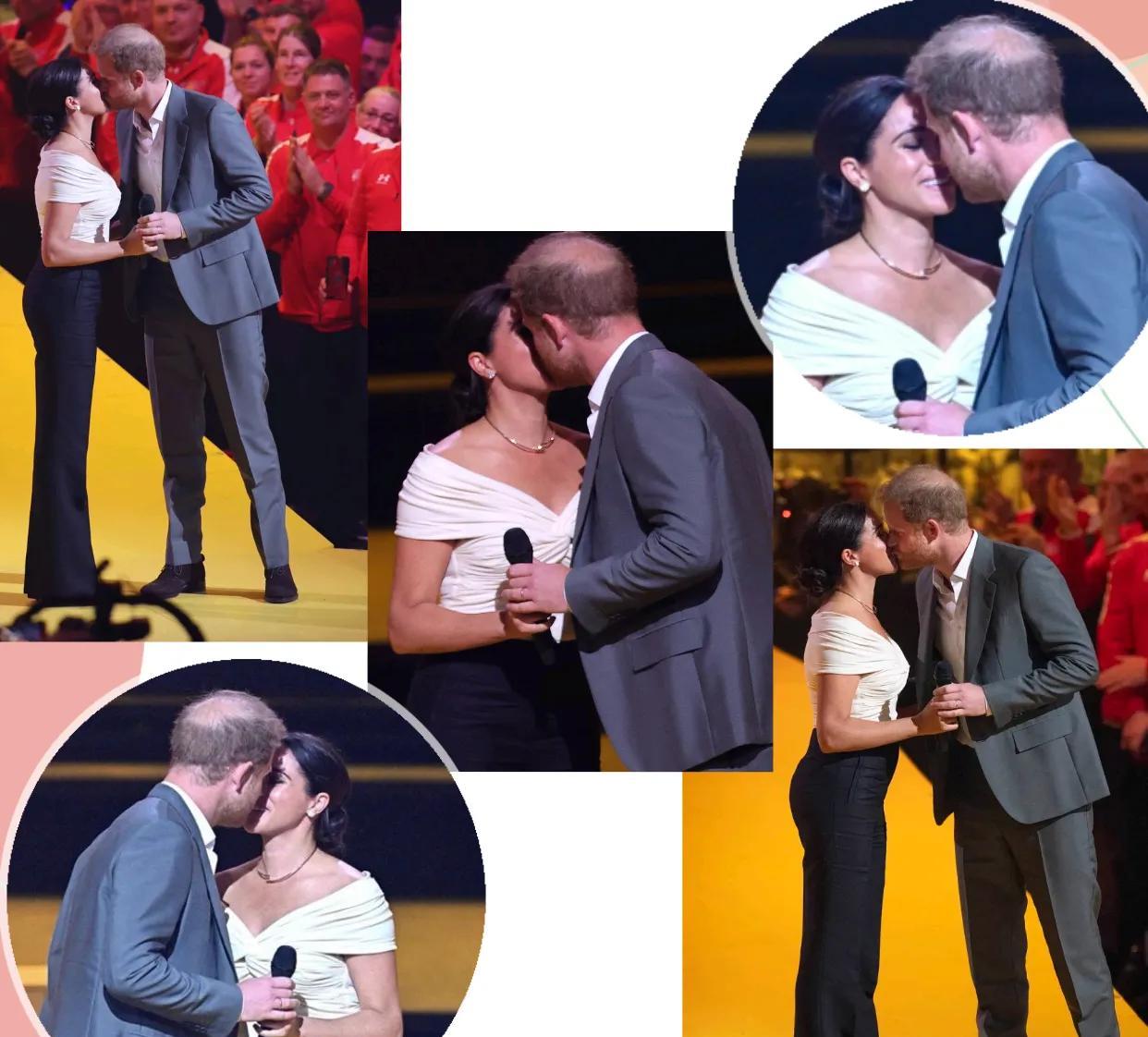 粉色|抢主办方风头?哈里梅根用不合时宜的吻证明“我们的爱从未变质”