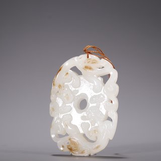 和田玉籽料|旧藏·和田玉籽料螭龙玉佩