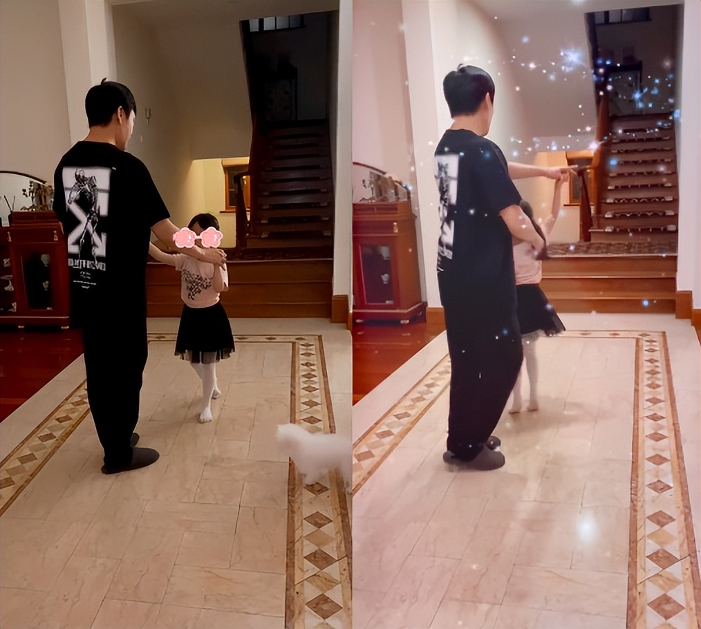 伊能静|伊能静老公豪宅内跳舞!把女儿举过头顶手臂壮,屋子超大装修豪华