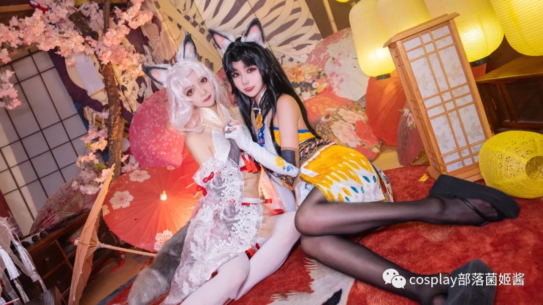 |cos：永劫无间黑白胡桃cos正片，双份快乐