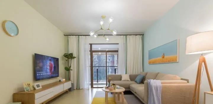 不到8万搞定95㎡两居装修,墙顶面只刷乳胶漆,四白落地也好看!