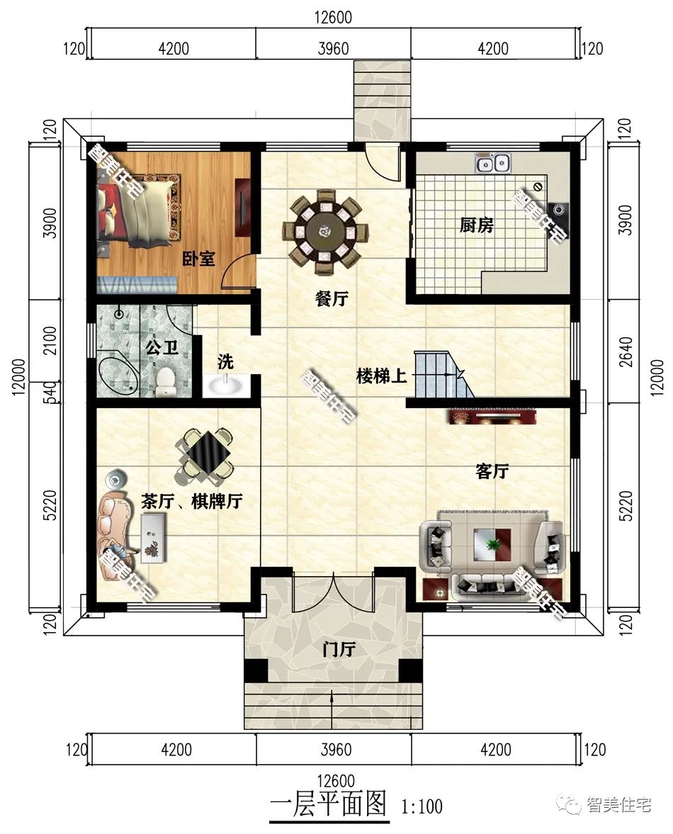 新中式风格别墅,带挑空客厅设计,这栋房子颜值高施工还不难