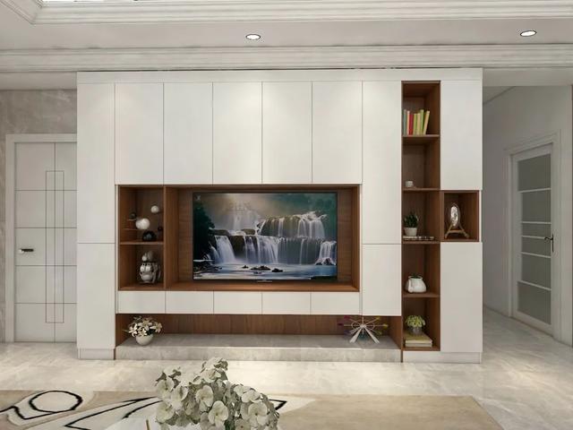 想要客厅更能装?看看收纳电视墙,装修设计参考来了