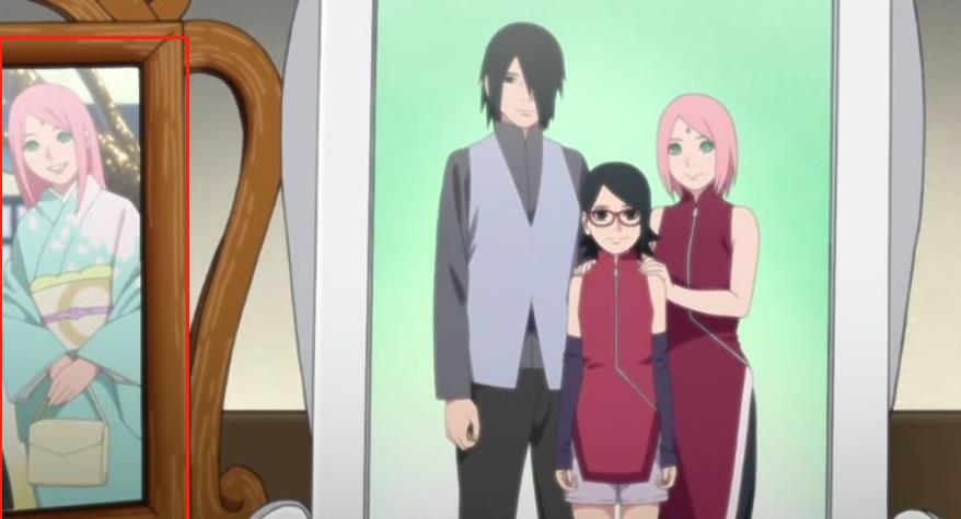 漩涡鸣人|小樱整理家务时，无意间露出的半张照片，可能是和佐助的婚纱照？