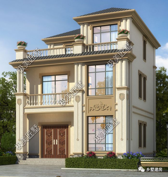 一侧无法开窗，这款两开间的简欧风真不错，不信来看看