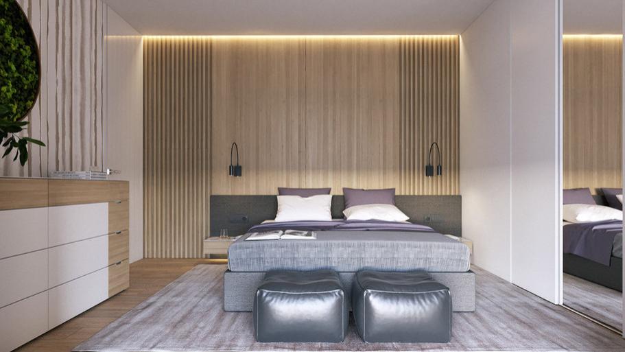 126㎡简约新房，朋友说像设计图，开放式厨房还有超大落地窗