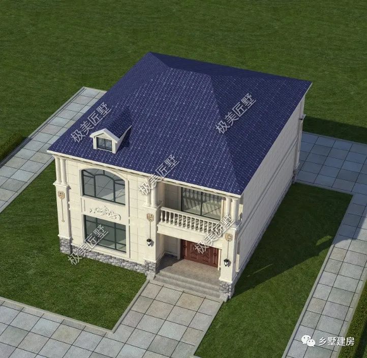 占地10.3X11.5米,实用性二层精美欧式自建房,它来咯